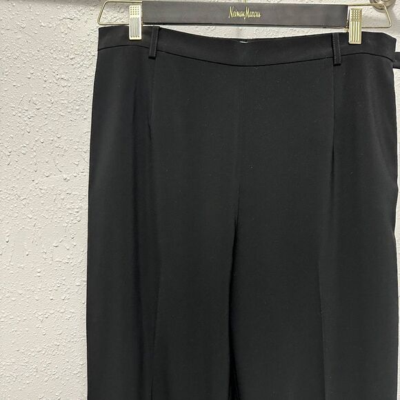 NWT Doncaster Black Wide Leg Trouser Pants Sz 14 Center Fold Pleat Classic Chic - Picture 3 of 8